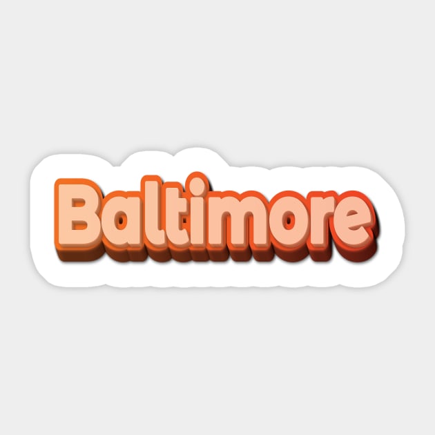 Baltimore Sticker by ProjectX23Red